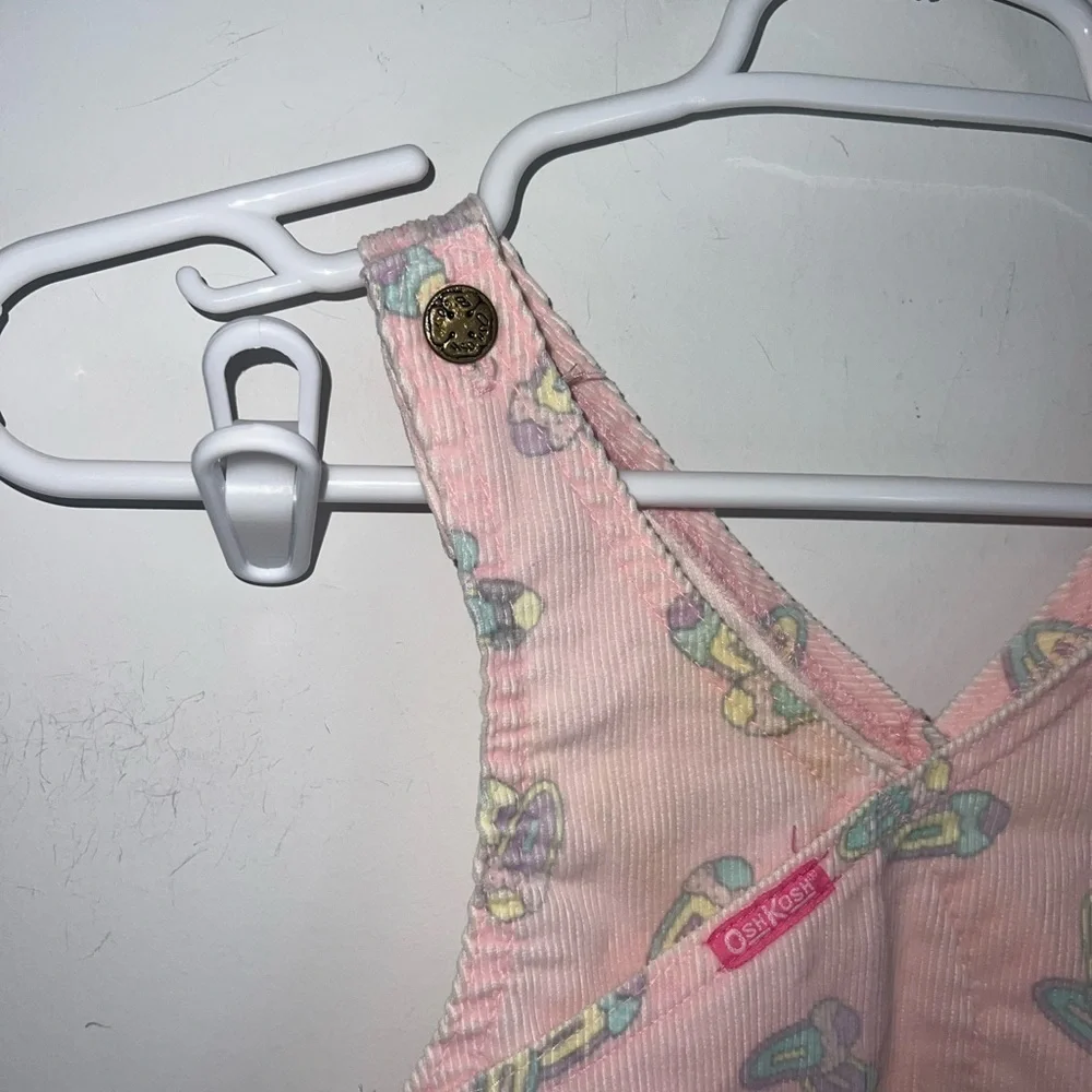 Vintage Oshkosh Corduroy Pink Overalls Dress size 5